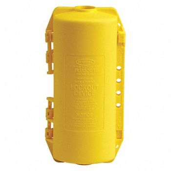 BRADY Plug Lockout Yellow, 6T880