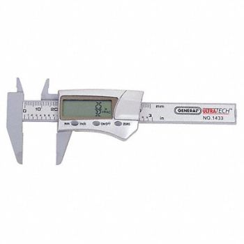 GENERAL Fractional Digital Caliper 0 to 3 In, 6TFF9