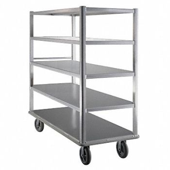 GRAINGER APPROVED Queen Mary Cart Aluminum 5 Shelves, 6TJE6