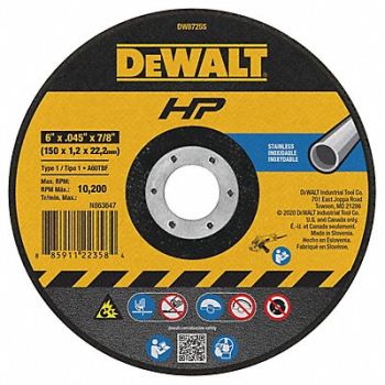 DEWALT CutOff Wheel A60S 6 x.040 x7/8 10100rpm, 6TMR1