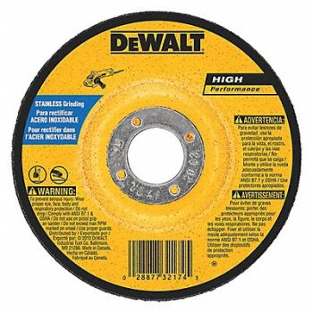 DEWALT Depressed Center Wheel T27 6x1/4x7/8 AO, 6TNC0
