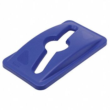 RUBBERMAID COMMERCIAL PRODUCTS All-Purpose Recycling Top Poly Blue, 6TUA3