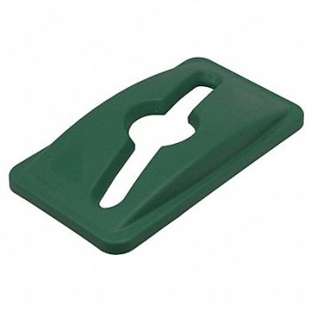 RUBBERMAID COMMERCIAL PRODUCTS All-Purpose Recycling Top Poly Green, 6TUA4