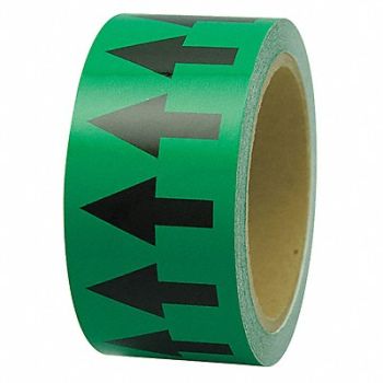 INCOM MANUFACTURING D4933 Arrow Tape Green 1in W 108ft Roll L, 6TVG3