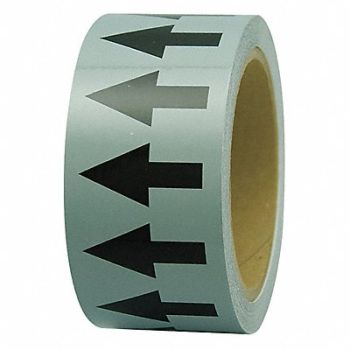INCOM MANUFACTURING D4935 Arrow Tape Gray 4in W 108ft Roll L, 6TVJ0