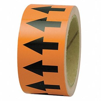 INCOM MANUFACTURING D4935 Arrow Tape Orange 4in W 108ft Roll L, 6TVJ1