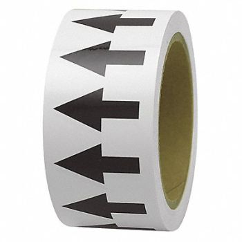 INCOM MANUFACTURING D4933 Arrow Tape White 1in W 108ft Roll L, 6TVG6