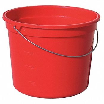 ENCORE PLASTICS Paint Pail 5 qt 6 5/8 8 1/2 L 9 1/4 W, 6TWC1