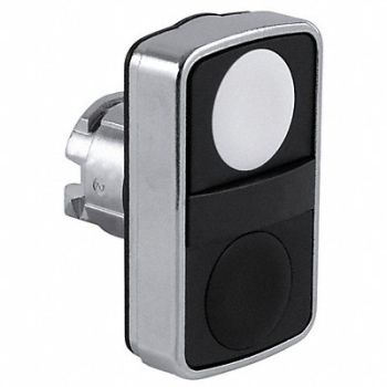 SCHNEIDER ELECTRIC Non-Illum Push Button No Legnd Black/Wht, 6UDN2