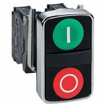 SCHNEIDER ELECTRIC Non-Illum Push Button 2 Flush I/O, 6UDN4