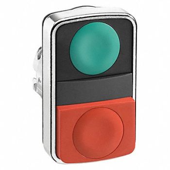 SCHNEIDER ELECTRIC Non-Illum Push Button 2 1 Flush 1Ext, 6UDN5