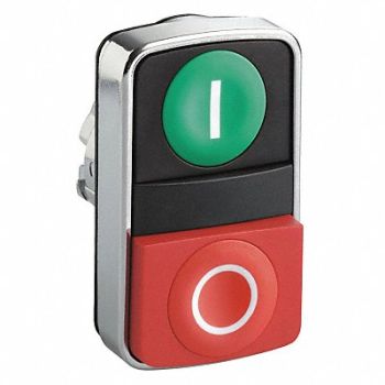 SCHNEIDER ELECTRIC Non-Illum Push Button 2 I/O Rectangle, 6UDN6