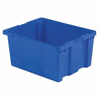 LEWISBINS Stk and Nest Ctr Blue Solid Polyethylene, 6UFY6