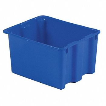 LEWISBINS Stk and Nest Ctr Blue Solid Polyethylene, 6UFY9