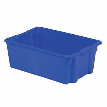 LEWISBINS Stk and Nest Ctr Blue Solid Polyethylene, 6UFZ2