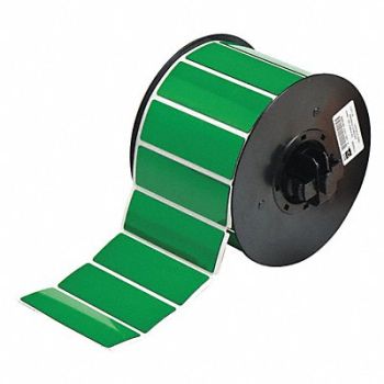 BRADY Raised Profile Label Green 3.000 In., 6UMT9