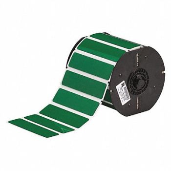 BRADY Raised Profile Label Green 4.000 In., 6UMU1