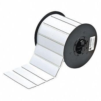 BRADY Raised Profile Label White 4.000 In., 6UMV6
