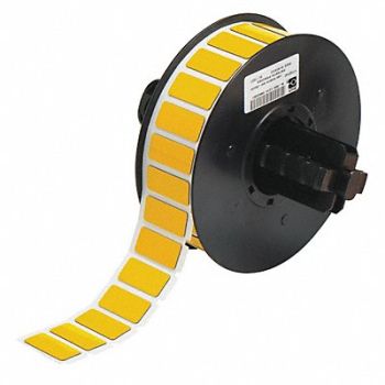 BRADY Raised Profile Label Yellow 1.060 In., 6UMV7