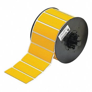 BRADY Raised Profile Label Yellow 3.000 In., 6UMW1