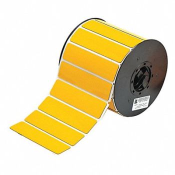 BRADY Raised Profile Label Yellow 4.000 In., 6UMW3