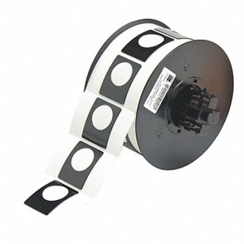 BRADY Raised Profile Label Black 1.200 In., 6UNE8