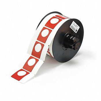BRADY Raised Profile Label Red 1.200 In., 6UNF8