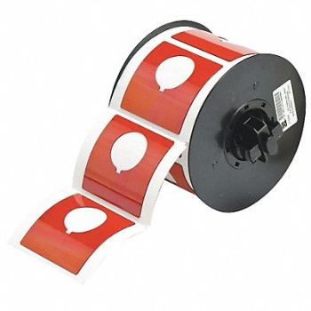 BRADY G8797 Raised Profile Label Red 2.400 In., 6UNG1