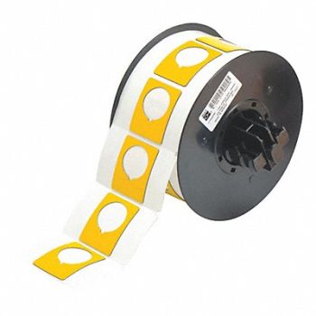 BRADY Raised Profile Label Yellow 200 Labels, 6UNG7