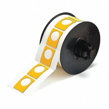 BRADY Raised Profile Label Yellow 1.200 In., 6UNG8