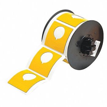 BRADY G8797 Raised Profile Label Yellow 2.400 In., 6UNH1