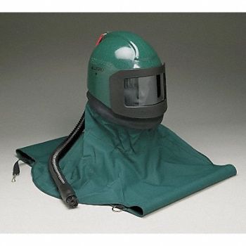 ALLEGRO Abrasive Blasting Helmet Green, 6UNP8