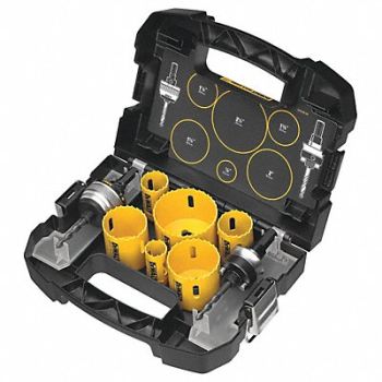 DEWALT Hole Saw Kit Saw Range 7/8 to 2-1/8, 6UT74