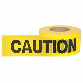 GRAINGER APPROVED Barricade Tape Yellow/Black 1000ft x 3In, 6UTA8
