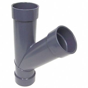 PLASTIC SUPPLY 45 Degree Wye Branch 4 Duct Size, 6UXW2