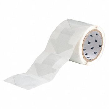 BRADY Floor Tape White 3 inx3 in Arrow PK100, 6V553