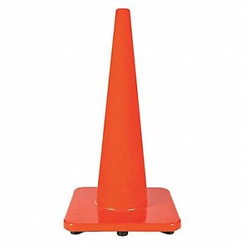 GRAINGER APPROVED Traffic Cone PVC 28 in H Orange, 6VKH0