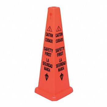 TOUGH GUY Traffic Cone Orange Polypropylene 36in H, 6VKP6