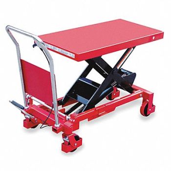DAYTON Scissor Lift Cart 2000 lb Steel Fixed, 6W804