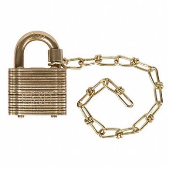ABUS Keyed Padlock 3/4 in Square Gold, 6WNZ1