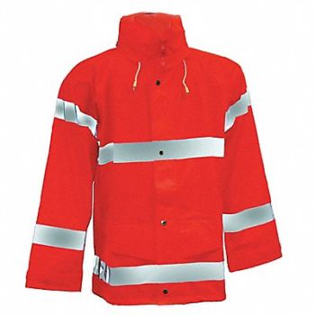 TINGLEY Rain Jacket Class 3 Type P Orange S, 6WRG7