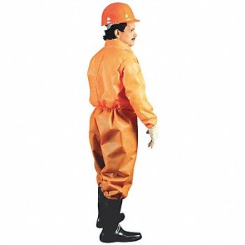 CELLUCAP Collared Coveralls Orange 4XL PK25, 6WTJ7