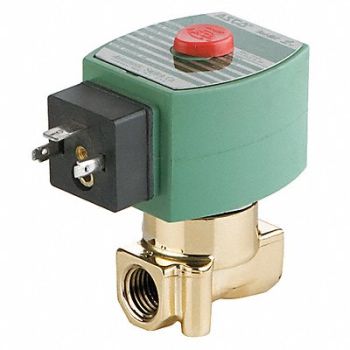 REDHAT Solenoid Valve Brass NC Air Inert Gas, 6ZAK7