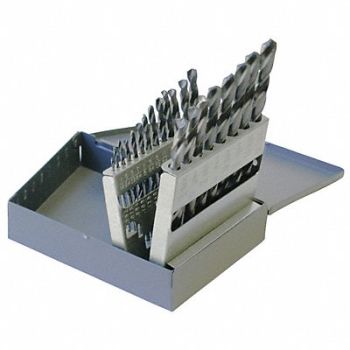 CHICAGO-LATROBE Jobber Drill Set 21 pc HSS, 6WTX5