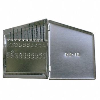 CHICAGO-LATROBE Jobber Drill Set 20 pc HSS, 6WTZ2