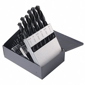 CHICAGO-LATROBE Jobber Drill Set 25 pc HSS, 6WTZ4