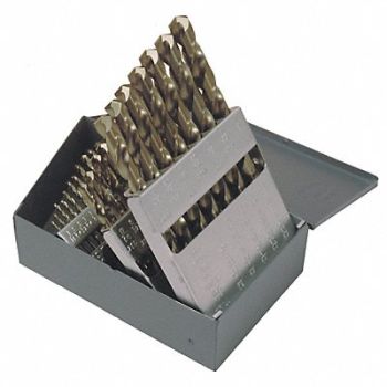 CHICAGO-LATROBE Jobber Drill Set 29 pc Cobalt, 6WTZ6