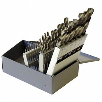 CHICAGO-LATROBE Jobber Drill Set 25 pc Cobalt, 6WTZ8