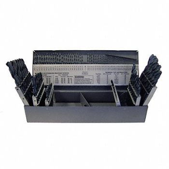CHICAGO-LATROBE Jobber Drill Set 114 pc HSS, 6WUA6