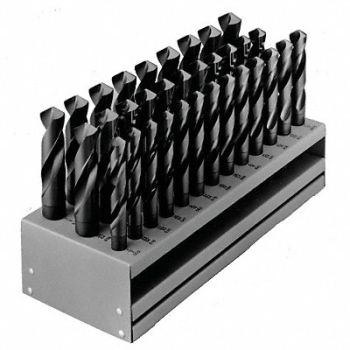 CHICAGO-LATROBE Reduced Shank Drill Set 33pc HSS, 6WUA9